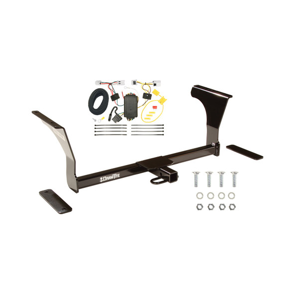 2007-2015 Nissan Altima Sedan Draw-tite Class 1 Trailer Hitch, 1-1/4 Inch Square Receiver Bundle w/ Plug-n-Play T-One Wiring Harness - Draw-tite