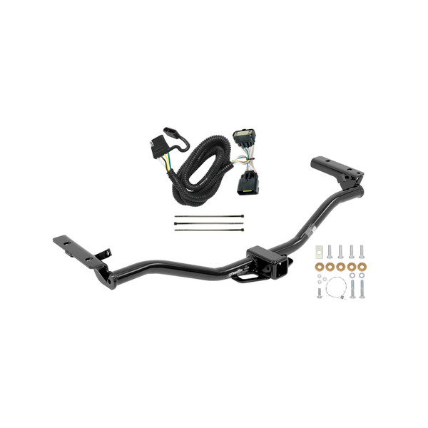 2011-2019 Ford Explorer Draw-tite Class 3 Trailer Hitch, 2 Inch Square Receiver Bundle w/ Plug-n-Play T-One Wiring Harness - Draw-tite