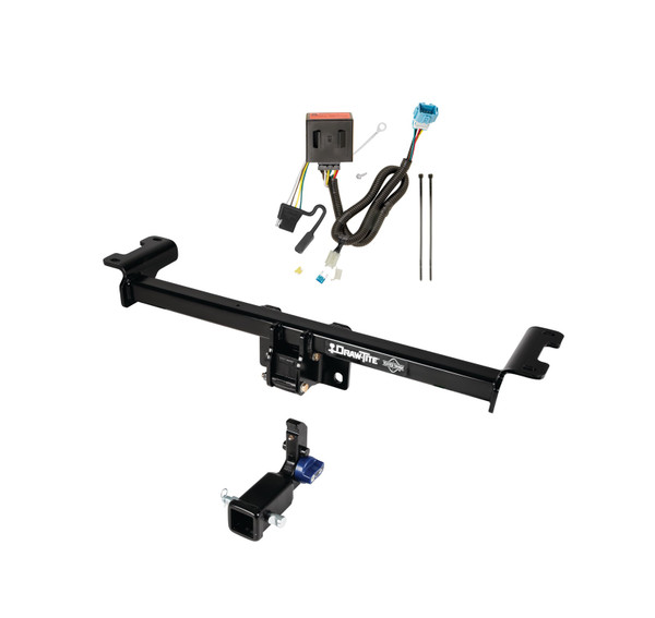2013-2018 Acura RDX Draw-tite Hidden Hitch Completely Hidden Trailer Hitch 2 Inch Removable Receiver Bundle w/ Plug-n-Play T-One Wiring Harness - Draw-tite