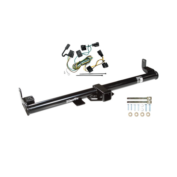 1998-2006 Jeep Wrangler Draw-tite Class 3 Trailer Hitch, 2 Inch Square Receiver Bundle w/ Plug-n-Play T-One Wiring Harness - Draw-tite