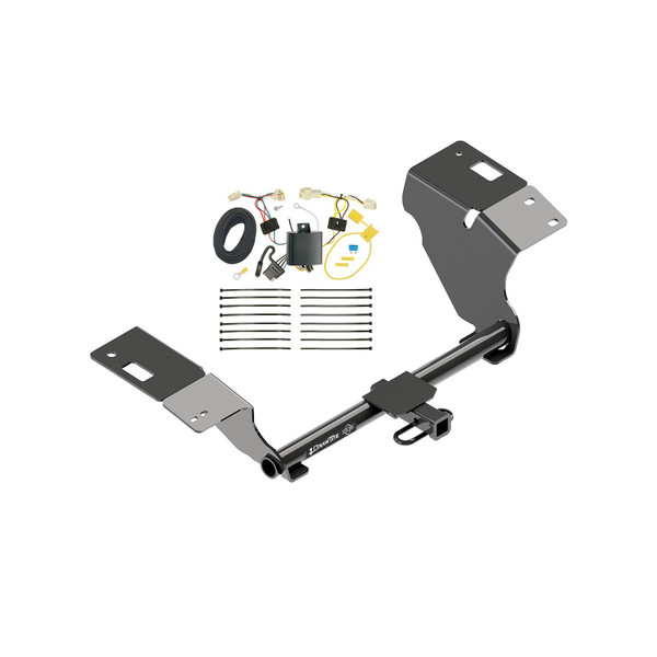 2018-2024 Toyota Camry Except HybridDraw-Tite Class 2 Trailer Hitch, 1-1/4 Inch Square Receiver Bundle w/ Plug-n-Play T-One Wiring Harness - Draw-tite