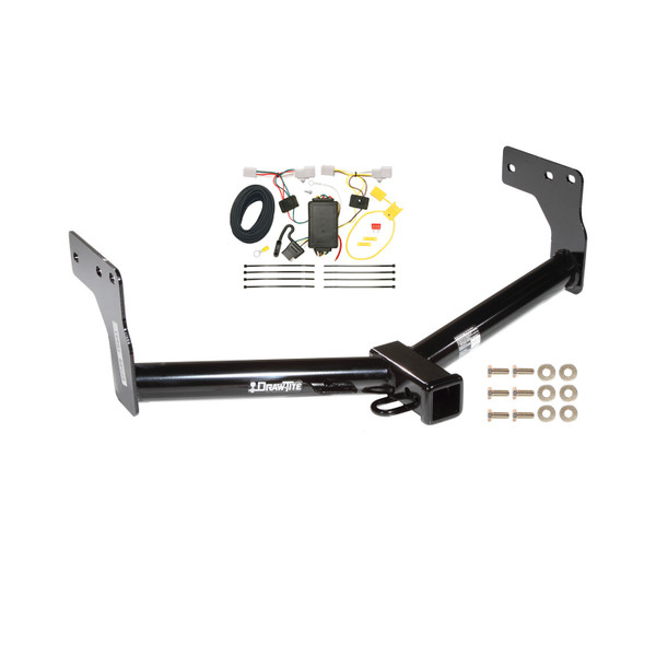 2007-2015 Mazda CX-9 Draw-tite Class 3 Trailer Hitch, 2 Inch Square Receiver Bundle w/ Plug-n-Play T-One Wiring Harness - Draw-tite