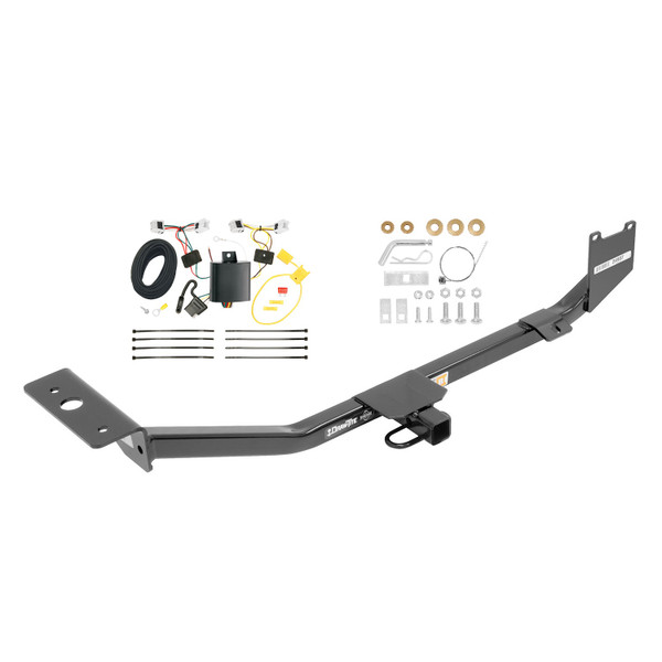 2013-2023 Nissan Sentra Except SR & SVDraw-Tite Class 1 Trailer Hitch, 1-1/4 Inch Square Receiver Bundle w/ Plug-n-Play T-One Wiring Harness - Draw-tite