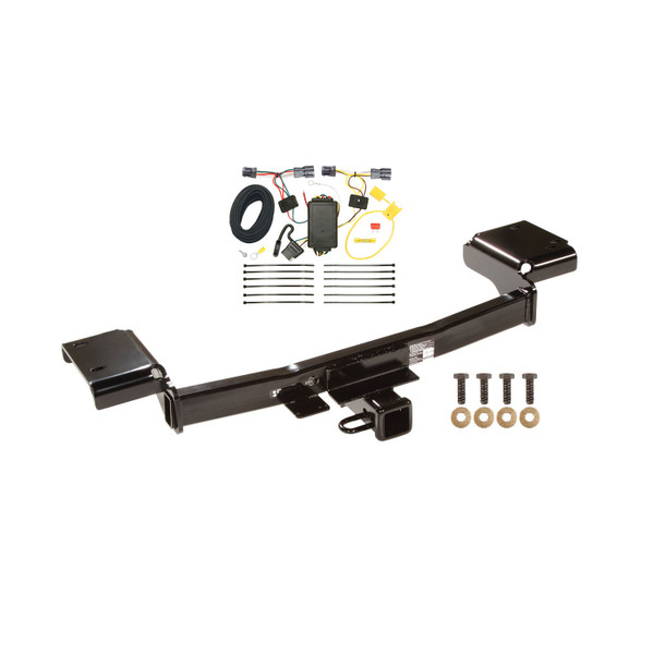 2010-2015 Hyundai Tucson Draw-tite Class 3 Trailer Hitch, 2 Inch Square Receiver Bundle w/ Plug-n-Play T-One Wiring Harness - Draw-tite