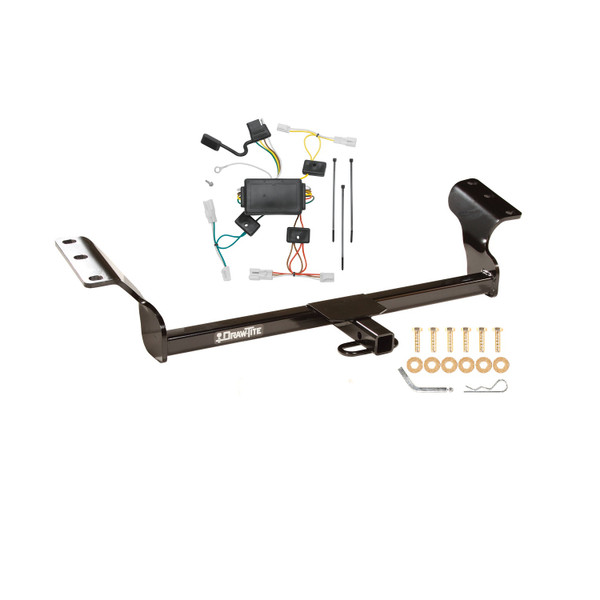 2003-2008 Pontiac Vibe Draw-tite Class 1 Trailer Hitch, 1-1/4 Inch Square Receiver Bundle w/ Plug-n-Play T-One Wiring Harness - Draw-tite