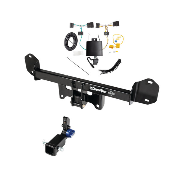 2018-2021 BMW X3 Draw-tite Hidden Hitch Completely Hidden Trailer Hitch 2 Inch Removable Receiver Bundle w/ Plug-n-Play T-One Wiring Harness - Draw-tite
