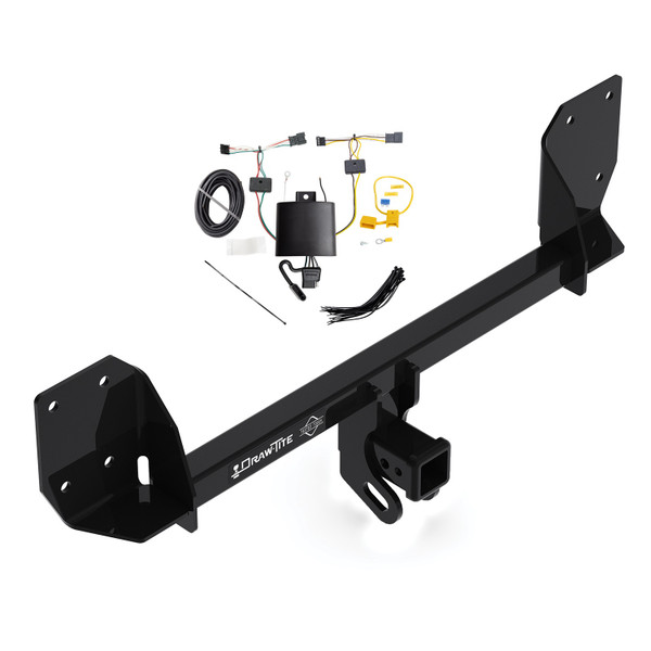 2018-2024 Volvo XC60 Draw-Tite Class 4 Trailer Hitch, 2 Inch Square Receiver Bundle w/ Plug-n-Play T-One Wiring Harness - Draw-tite