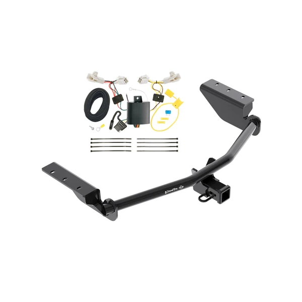 2016-2018 Toyota RAV4 Draw-tite Class 3 Trailer Hitch, 2 Inch Square Receiver Bundle w/ Plug-n-Play T-One Wiring Harness 76134 - Draw-tite