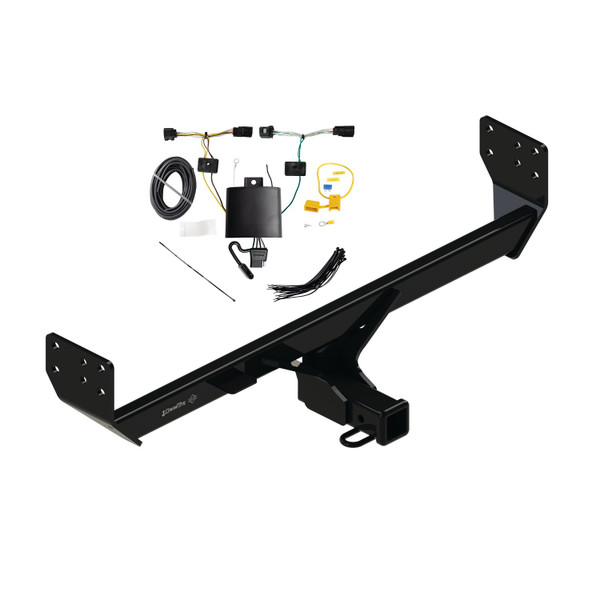 2021-2024 Genesis GV80 Draw-Tite Class 4 Trailer Hitch, 2 Inch Square Receiver Bundle w/ Plug-n-Play T-One Wiring Harness - Draw-tite