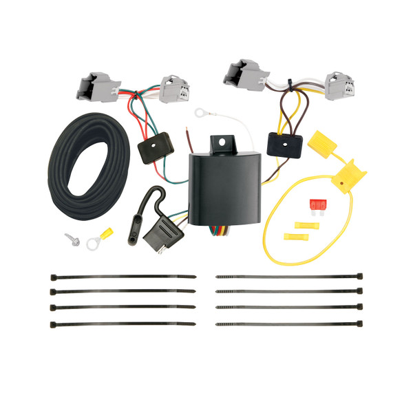 2020-2023 Ford Explorer Draw-tite Hidden Hitch Completely Hidden Trailer Hitch 2 Inch Removable Receiver Bundle w/ Plug-n-Play T-One Wiring Harness