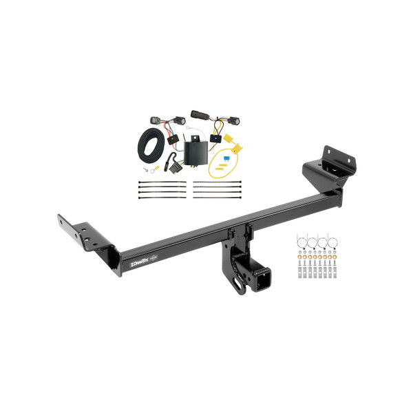 2015-2018 Ford Edge Titanium and Sport Draw-tite Class 3 Trailer Hitch, 2 Inch Square Receiver Bundle w/ Plug-n-Play T-One Wiring Harness - Draw-tite