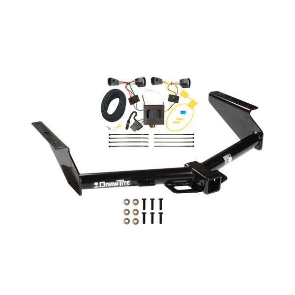2008-2008 Jeep Liberty Draw-tite Class 3 Trailer Hitch, 2 Inch Square Receiver Bundle w/ Plug-n-Play T-One Wiring Harness - Draw-tite