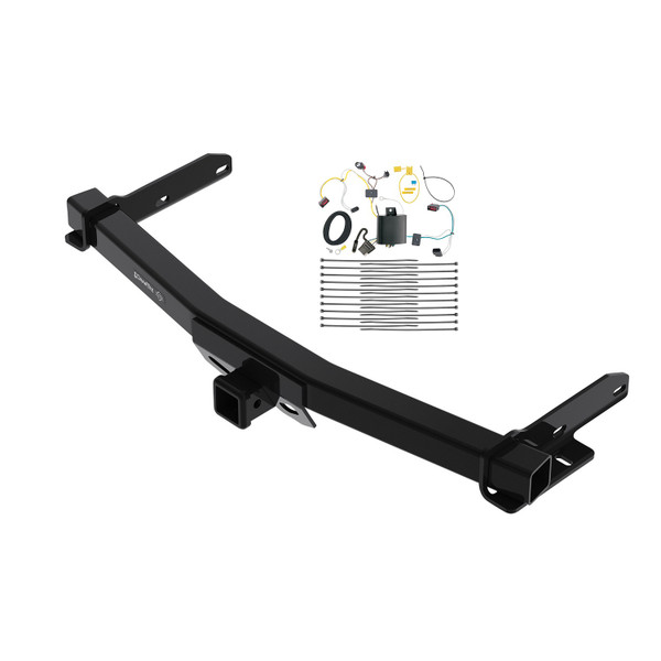 2022-2022 Jeep Grand Cherokee WK Draw-Tite Class 4 Trailer Hitch, 2 Inch Square Receiver Bundle w/ Plug-n-Play T-One Wiring Harness - Draw-tite