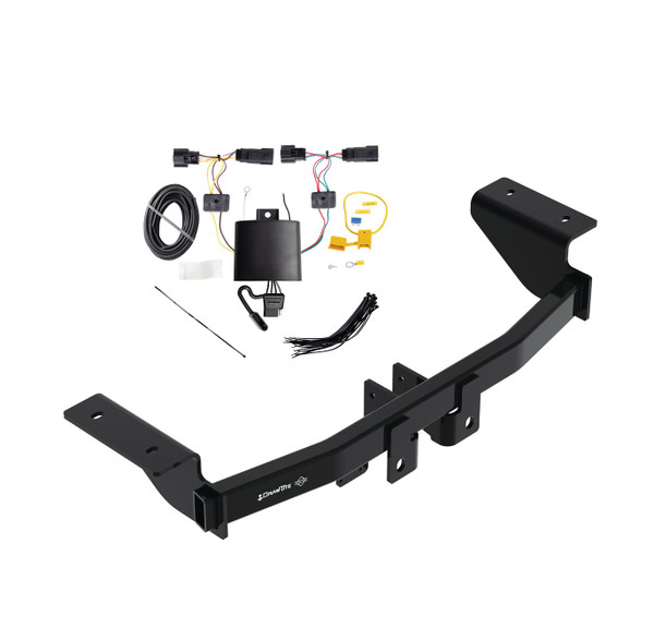 2021-2023 Ford Mustang Mach-E Draw-tite Hidden Hitch Completely Hidden Trailer Hitch 2 Inch Removable Receiver Bundle w/ Plug-n-Play T-One Wiring Harness - Draw-tite