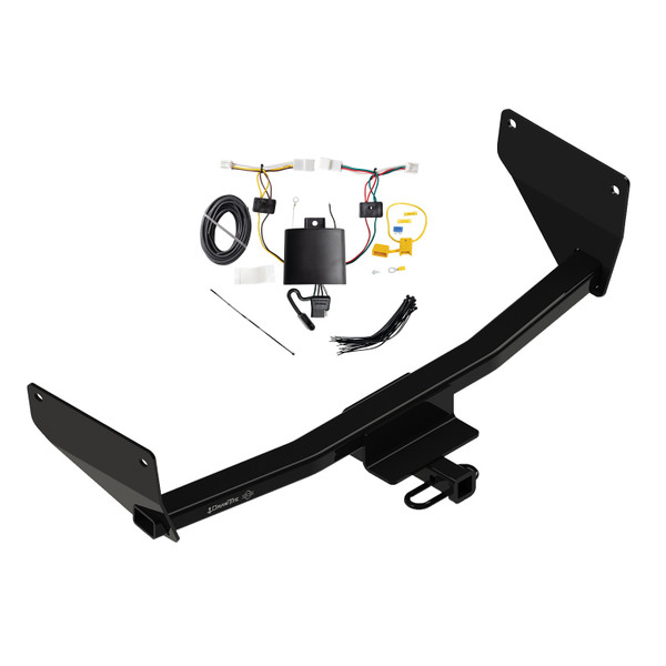 2022-2024 Lexus NX350h Draw-Tite Class 2 Trailer Hitch, 1-1/4 Inch Square Receiver Bundle w/ Plug-n-Play T-One Wiring Harness - Draw-tite