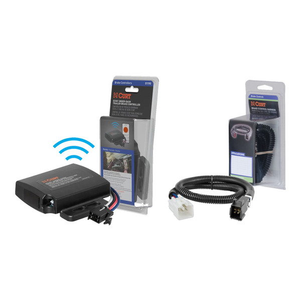2003-2025 Toyota Sequoia  CURT Echo Under-Dash Trailer Brake Controller, Bluetooth® Smartphone for 1-4 Axles #51190 - CURT