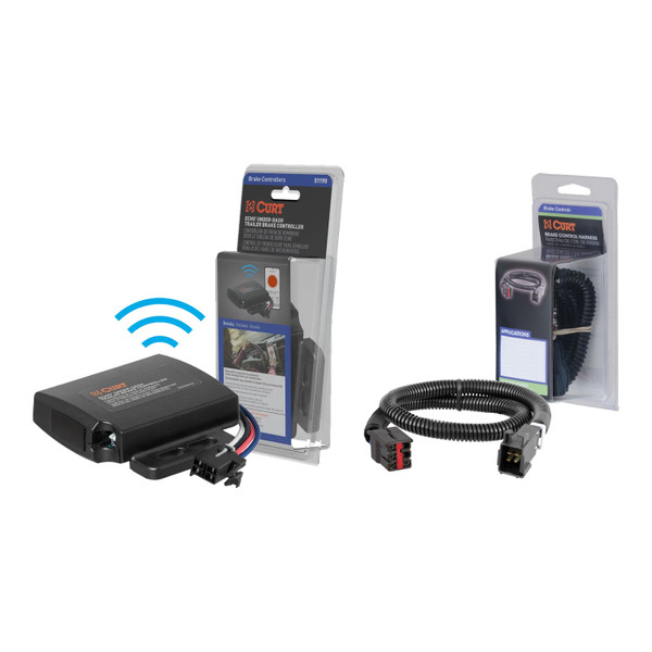 2097-2097 Ford F-250 HD  CURT Echo Under-Dash Trailer Brake Controller, Bluetooth® Smartphone for 1-4 Axles #51190 - CURT