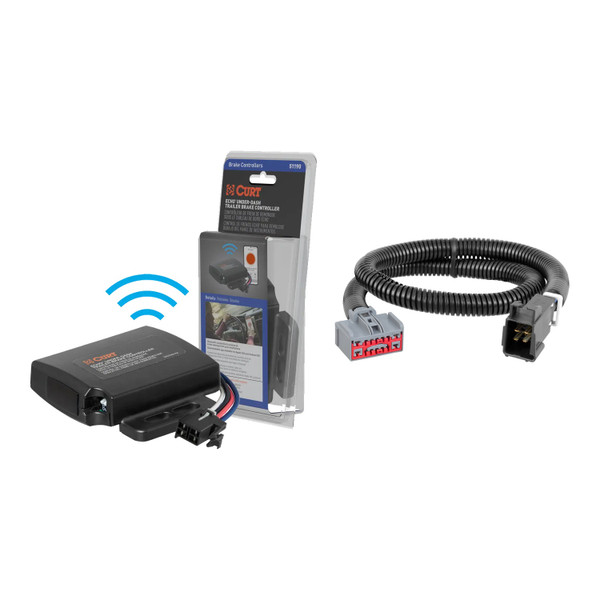 2020-2026 GMC Sierra 3500 HD  CURT Echo Under-Dash Trailer Brake Controller, Bluetooth® Smartphone for 1-4 Axles #51190 - CURT