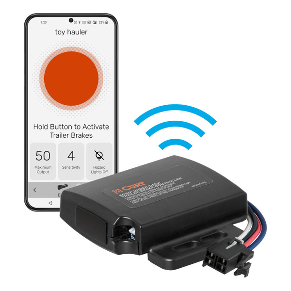 2012-2021 Nissan NV2500  CURT Echo Under-Dash Trailer Brake Controller, Bluetooth® Smartphone for 1-4 Axles #51190