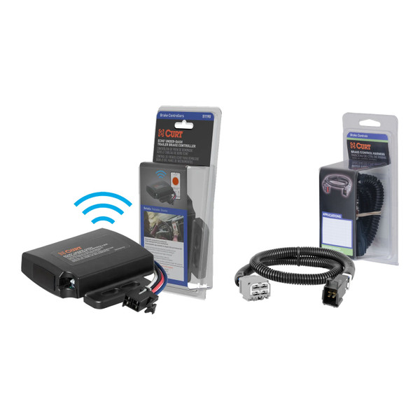 2020-2026 Chrysler Voyager with Factory Tow Package CURT Echo Under-Dash Trailer Brake Controller, Bluetooth® Smartphone for 1-4 Axles #51190 - CURT