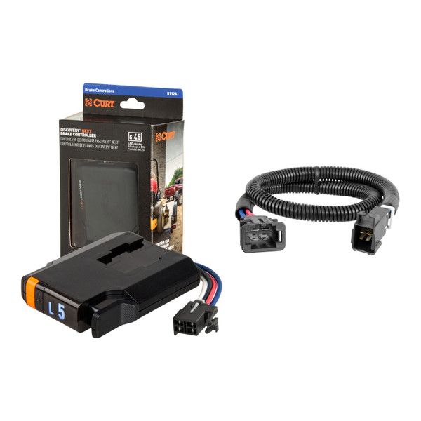 2020-2025 Audi SQ8 With factory 7-way CURT Discovery NEXT Time-Delay Trailer Brake Controller for 1-4 Axles #51126 - CURT