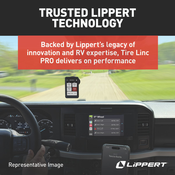 Lippert Tire Linc® PRO RV Tire Pressure & Temperature Monitoring System (TPMS) - 2-Tire Sensor Kit #2024115887