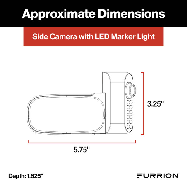Furrion Vision S®+ RV Observation System - 7" Monitor, Side Cameras with LED Marker Lights, Sharkfin Camera, Rear Camera with LED Marker Light #2021124366