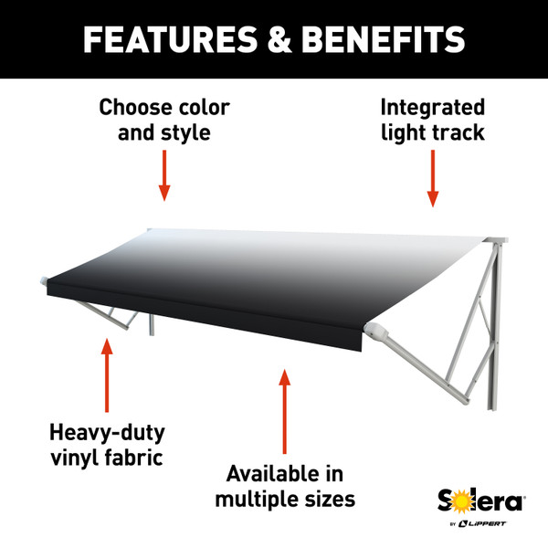 Solera 14' Power & Hybrid Awning Roller Assembly - White Fade #V000211475