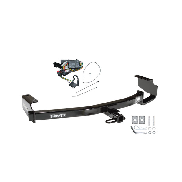 1996-2000 Dodge Grand Caravan Draw-tite Class 2 Trailer Hitch, 1-1/4 Inch Square Receiver Bundle w/ Plug-n-Play T-One Wiring Harness - Draw-tite