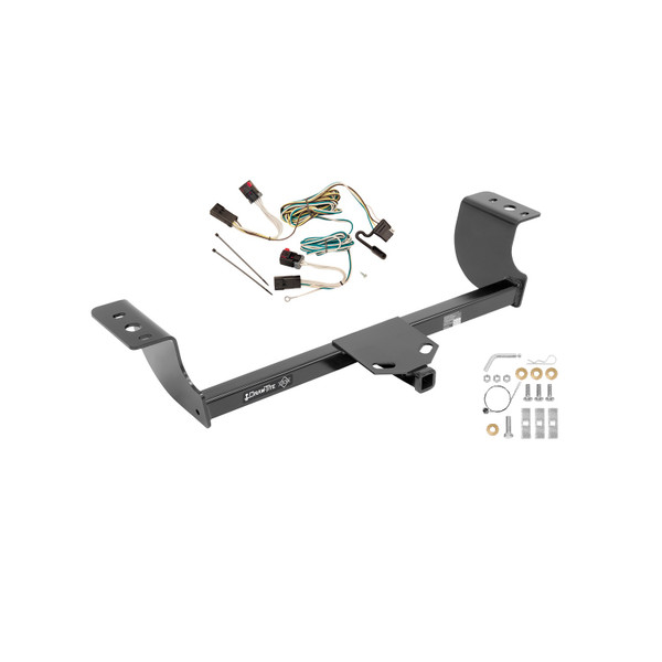 2006-2010 Dodge Charger Draw-tite Class 2 Trailer Hitch, 1-1/4 Inch Square Receiver Bundle w/ Plug-n-Play T-One Wiring Harness - Draw-tite