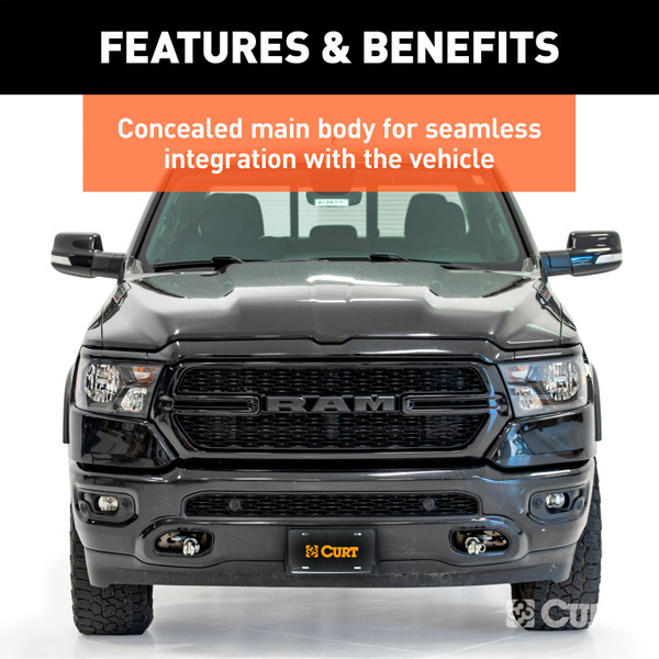 CURT 70154 Custom Tow Bar Base Plate Brackets for Dinghy Towing, Fits Select Ram 1500