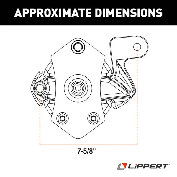 Lippert 2024115710 Road Armor Shock-Absorbing Trailer Equalizer Long Triple Axle Kit for 3,500-8,000-lb. Axles (Two Pairs)