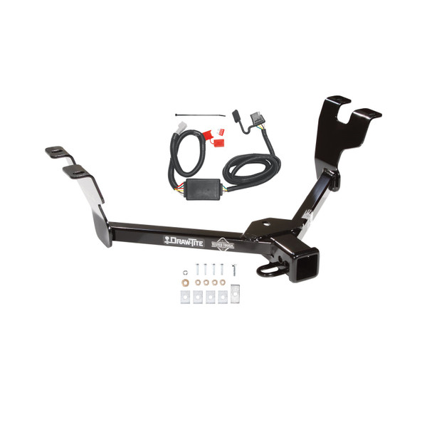 2005-2009 Subaru Outback Wagon, Except Sport Draw-tite Class 3 Trailer Hitch, 2 Inch Square Receiver Bundle w/ Plug-n-Play T-One Wiring Harness - Draw-tite