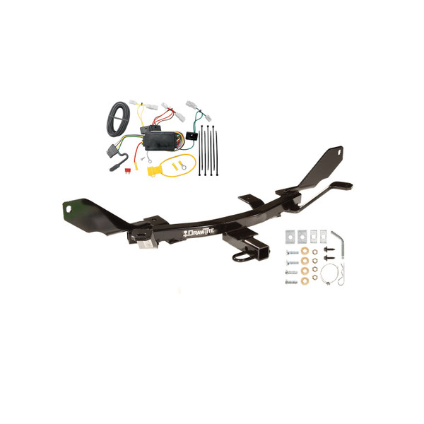 2004-2008 Mazda 6 Hatchback Draw-tite Class 1 Trailer Hitch, 1-1/4 Inch Square Receiver Bundle w/ Plug-n-Play T-One Wiring Harness - Draw-tite