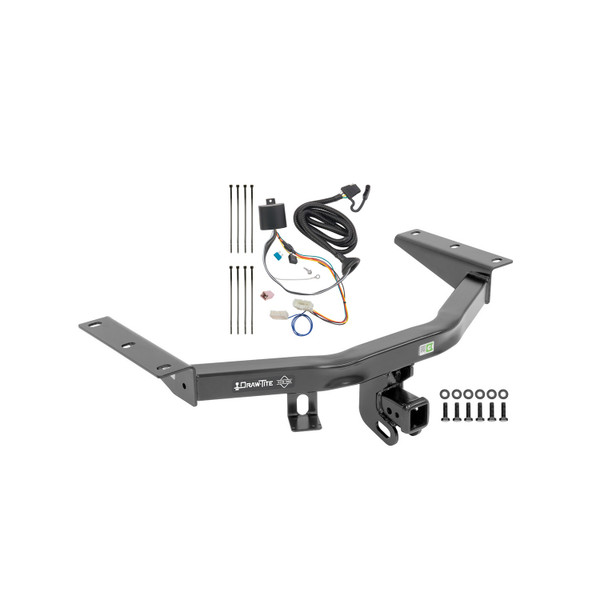 2018-2020 Honda Pilot Draw-tite Class 4 Trailer Hitch, 2 Inch Square Receiver Bundle w/ Plug-n-Play T-One Wiring Harness - Draw-tite