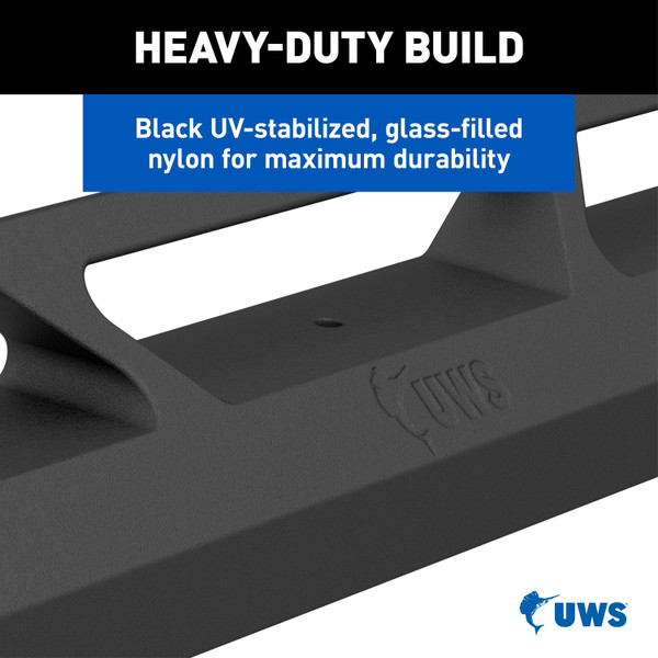 UWS Truck Tool Box Tie-Down Side Rails Kit, Black, Heavy-Duty Mounting Clamp System for Pickup Truck Bed Toolboxes, Fits UWS Boxes with 3/4" Chamfered Lid, Hardware Included – UWS-TBTD