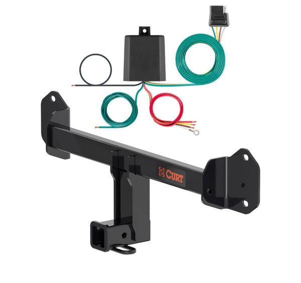 2019 - 2025 BMW X4 Curt 2", Class 3 Trailer Tow Hitch + 4-flat Wiring Kit 13578 - CURT
