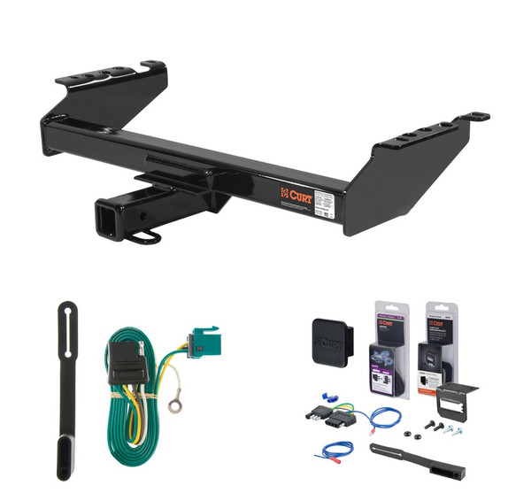1980 - 1986 Ford F-150 Excluding 10" drop bumper, old body Curt 2" Class 4 Trailer Tow Hitch + 5-Flat Wiring Kit Tow Boat/Utility Trailer with Surge Brakes 14001