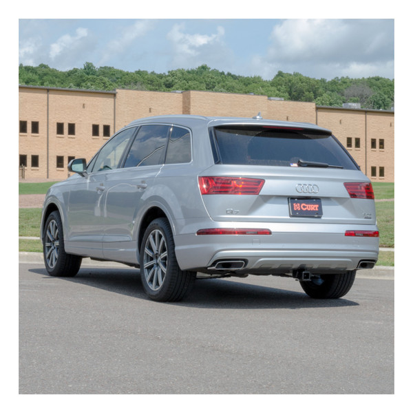 2020 - 2026 Audi SQ7 Curt 2" Class 3 Trailer Tow Hitch + 5-Flat Wiring Kit Tow Boat/Utility Trailer with Surge Brakes 13277