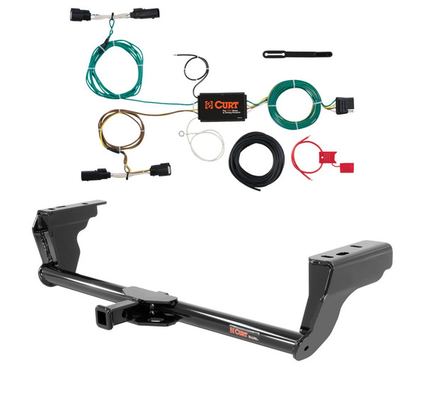 2015 - 2018 Ford Edge Curt 1-1/4", Class 2 Trailer Tow Hitch + 4-flat Wiring Kit 12140 - CURT