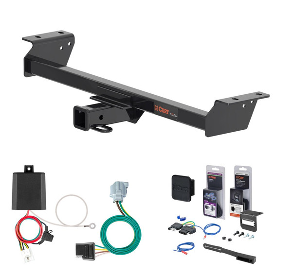 2020 - 2022 Lexus RX450h Excluding F Sport Curt 2" Class 3 Trailer Tow Hitch + 5-Flat Wiring Kit Tow Boat/Utility Trailer with Surge Brakes 13515 - CURT