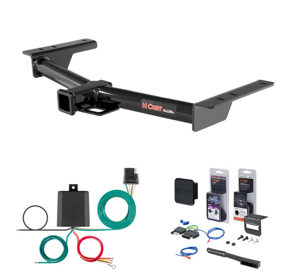 2026 Ford Transit-350 Curt 2" Class 3 Trailer Tow Hitch + 5-Flat Wiring Kit Tow Boat/Utility Trailer with Surge Brakes 13193 - CURT