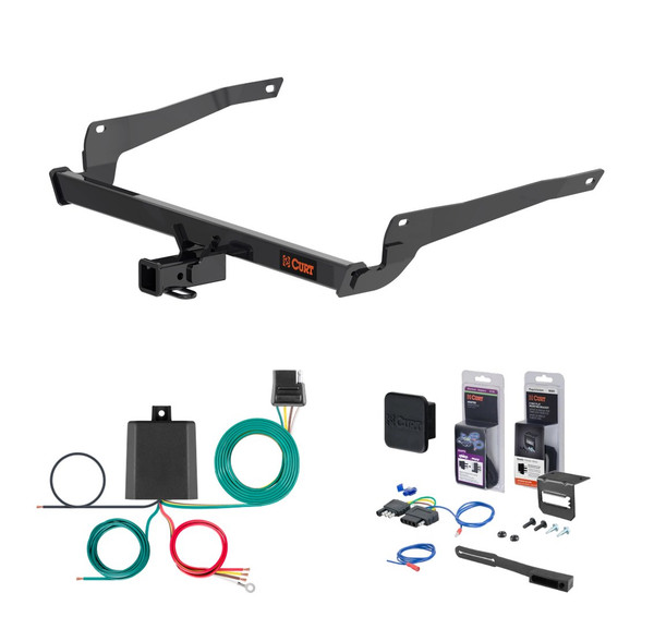 2025 - 2026 Mazda CX-70 Curt 2" Class 3 Trailer Tow Hitch + 5-Flat Wiring Kit Tow Boat/Utility Trailer with Surge Brakes 13627 - CURT