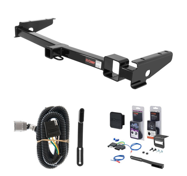 2001 - 2002 Toyota Land Cruiser Curt 2" Class 3 Trailer Tow Hitch + 5-Flat Wiring Kit Tow Boat/Utility Trailer with Surge Brakes 13443 - CURT