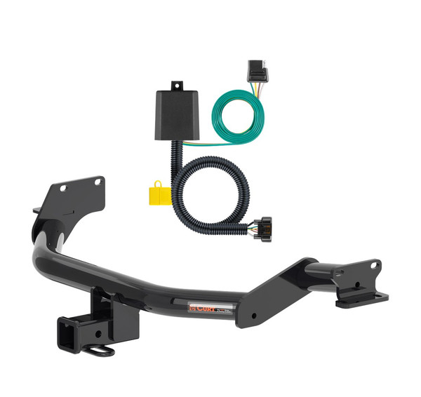 2020 - 2022 Kia Telluride, Excluding LX or S Curt 2", Class 3 Trailer Tow Hitch + 4-flat Wiring Kit 13420 - CURT