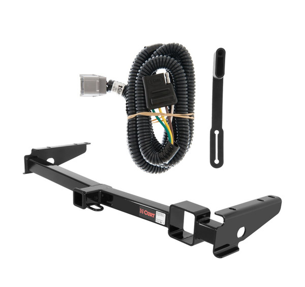 2001 - 2002 Toyota Land Cruiser Curt 2", Class 3 Trailer Tow Hitch + 4-flat Wiring Kit 13443 - CURT