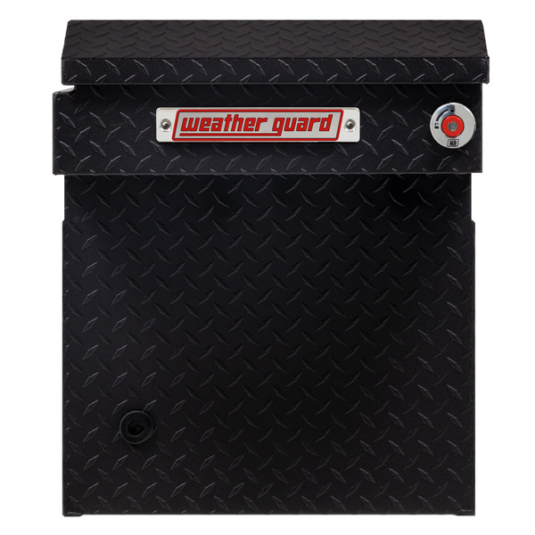 WEATHER GUARD 123-52-04 Aluminum Saddle Tool Box, 15 cu ft, Full Deep, Matte Black, Tamper Resistant Lock