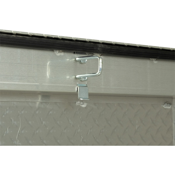 WEATHER GUARD 117-0-04 15.5 Cu Ft Aluminum Saddle Tool Box, Full Extra Wide, White, Tamper Resistant Lock