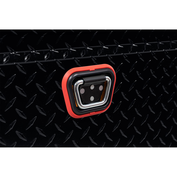 WEATHER GUARD 123-5-04 Aluminum Saddle Tool Box, 15 cu ft, Full Deep, Gloss Black, 1KEY Ultralock System