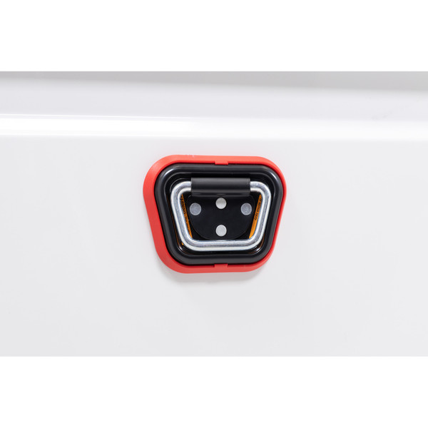 WEATHER GUARD 120-3-04 Steel Saddle Box, 11 Cu Ft, Full Low Profile, White Powder Coat, Tamper Resistant Lock